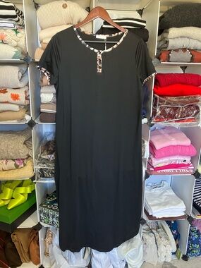 NWT Nightgown with Leopard Print Trim